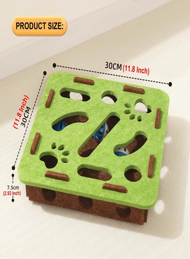 ANIS·KEAAR 1 Pack Interactive Cat Puzzle Maze Toy – Felt Hide & Seek Self-Play Toy for Indoor Cats/Kittens, Encourages Natural Hunting Instincts, Fun Exercise to Cure Boredom & Mental Stimulation - Image 5